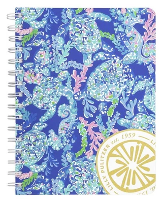 Lilly Pulitzer Women's Blue Hardcover Mini Spiral Notebook, 8.25" x 6.5" with... - Image 1 of 4