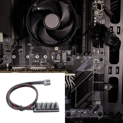 Thermals Controlled PC Fan Hubs with Braideds Cord and AntiShort Circuit Design - Image 1 of 4