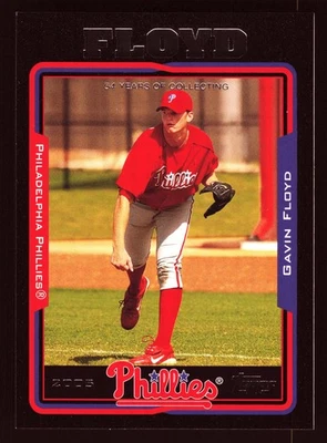 Gavin Floyd Philadelphia Phillies 2005 Topps Black #582 SN /54 - Image 1 of 2