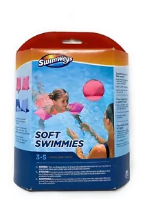 SwimWays Pink Swim Arm Floats Floaties Soft Fabric Ages 3-5 NEW Swimmies Pool - Picture 1 of 12