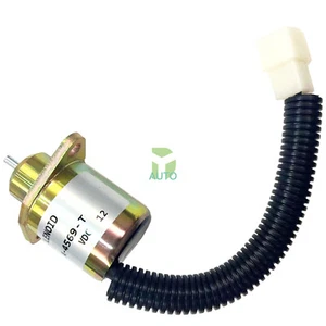 SA4569T 12V Fuel Shut Off Shutdown Solenoid Kubota Yanmar Synchro Start - Picture 1 of 8