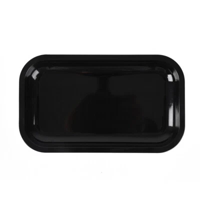 Rolling Tray Medium Size Metal 10.6 x 6.2 Inch Durable Plate Black Color  - Image 1 of 4