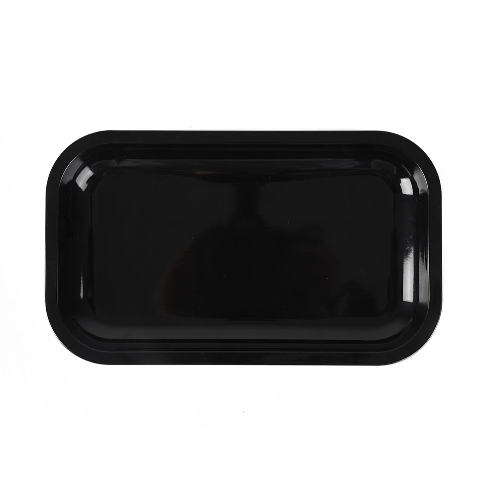 Rolling Tray Medium Size Metal 10.6 x 6.2 Inch Durable Plate Black Color  - Image 1 of 4