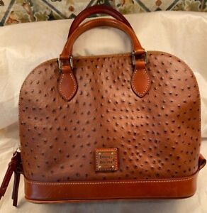 Dooney & Bourke Bag 9.5"tall 5"wide 12"long Faux Ostrich Used Good Condition