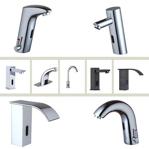 Chrome Bathroom Sink Hand Touch Free Electric Automatic Sensor Taps Deck Mount - Picture 1 of 97