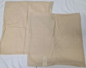 Bnip Vida Xl Pair Of Thin Beige Cushion Covers 38cm X 38cm - Picture 1 of 2