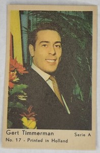 1964 DUTCH GUM Card Serie A #17 GERT TIMMERMAN Printed in Holland (A)