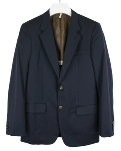 CUSTOMELLOW Blazer Men's SMALL Half Lined Blue Single Breasted Inner Pocket - Picture 1 of 9