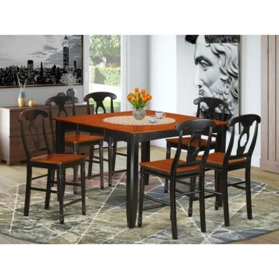 7  Pc  counter  height  pub  set-pub  Table  and  6  dinette  Chairs. - Image 1 of 4