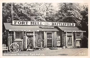 J67/ Fort Hell Virginia RPPC Postkarte Cline Eingang Gebäude Schlachtfeld 303 - Bild 1 von 4