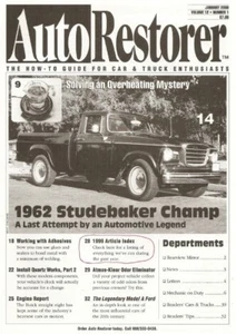 AUTO RESTORER 2000 JAN - STUDBAKER CHAMP, BUICH STRAIGHT 8, MODEL A - Imagen 1 de 1