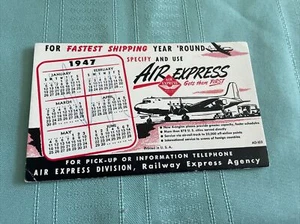 Blotter pubblicitario spedizione Air Express 1947 3 1/2” x 6” - Foto 1 di 2
