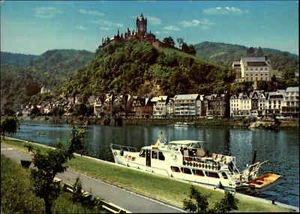 Schiffsfoto-AK Fluss Mosel Schiff, Privatjacht bei Cochem Blick zur Burg, color - Picture 1 of 2