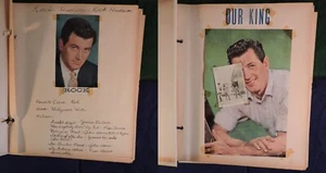 Recortes de fotos de revista de periódicos álbum de recortes grande de los años 50 del actor Rock Hudson - Imagen 1 de 24