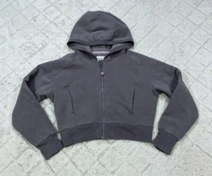 Athleta Girl Jacket Kids L/12 Purple Dusk Violet Retroactive Midi Full Zip Hood - Picture 1 of 9