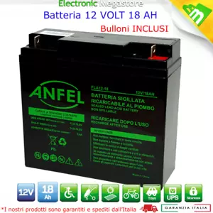 Batteria AGM ermetica al piombo 12V 18Ah SKB per trattorino tosaerba tagliaerba - Foto 1 di 2