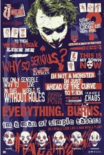 DARK KNIGHT - JOKER QUOTES - MOVIE POSTER 24x36 - BATMAN 84937
