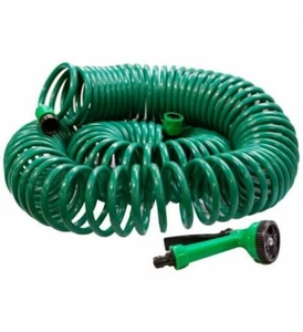 30m Retractable Coil Hose Pipe Reel Water Spray Gun Nozzle Garden Patio - Picture 1 of 1