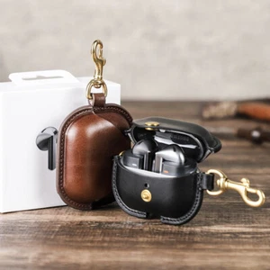 For Samsung Galaxy Buds 3 / 3 Pro Genuine Leather Earphone Case Protective Cover - Picture 1 of 14