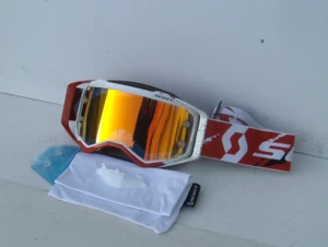 Scott Prospect MX Motocross Enduro Brille weiß-rot Fire verspiegelt - Bild 1 von 1