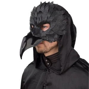 Vogelmaske Pestmaske Rabe Schnabelmaske Krähe Rabenmaske für Erwachsene Schwarz - Bild 1 von 1