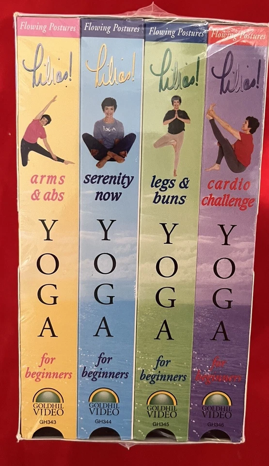 Lilias! Flowing Postures Yoga for Beginners Box Set VHS, 4-Tape Set New Vintage - Image 1 of 3