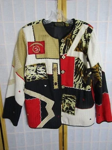 Vintage Women's Alex Kim Patchwork Tapestry Embroidered Jacket Blazer Women's S - Picture 1 of 6