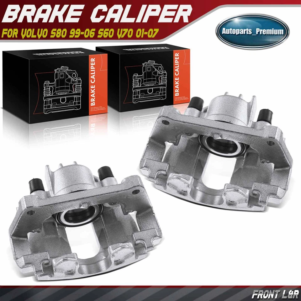 2x Pinza de freno delantera izquierda y derecha con soporte para Volvo V70 S60 S80 1999-2007 Foto 1 de 4