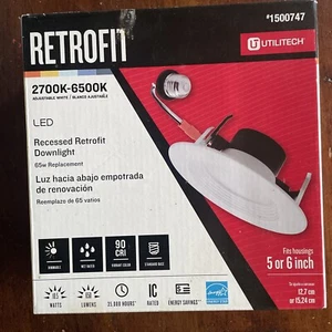 One- 5"- 6" Led Recessed Retrofit Downlight Lighting 2700K -  Light Kitchen - Picture 1 of 8