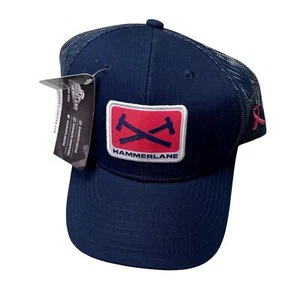 Hammerlane Unisex Azul Marino Martillos Cruzados Snapback Camionero Sombrero Gorra - Talla Única - Imagen 1 de 4