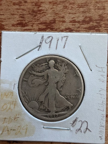 1917 Walking Liberty Half Dollar SUPERB COIN 90% Silver 50C- Very Nice!! Cover