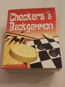Fun Pack Travel Game + Book Checkers and Backgammon Scholastic 2003 - Picture 1 of 8
