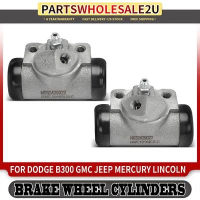 2x Rear Drum Brake Wheel Cylinder for Dodge B300 D200 GMC Jeep Mercury Lincoln - Image 1 of 4