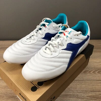 Diadora Brasil Elite GR LT+ MDPU Soccer Cleat Blue White C2433 Sz 11 NEW IN BOX - Image 1 of 4