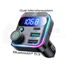📻 FM Transmitter mit Bluetooth | Autoladegerät 48W für iOS & Android Geräte