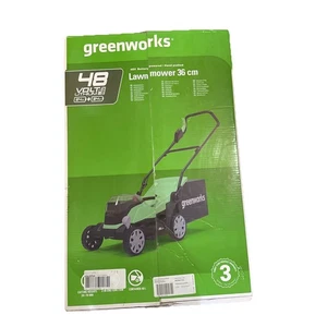 48V Akku Rasenmäher 36cm 2x24V Greenworks G24X2LM36K2x mit (2)x2Ah Batterie - Bild 1 von 1