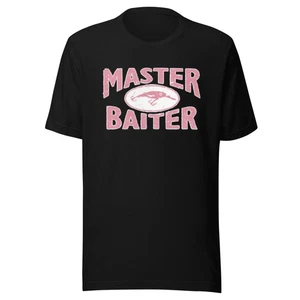 Fishing T-Shirt Master Baiter Short Sleeve Ultra Soft 100% Cotton Tee - Picture 1 of 11