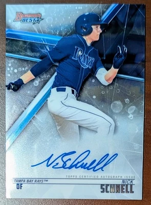 2018 Bowman's Best Nick Schnell Prospect Autograph AUTO #B18-NSC Rays - Image 1 of 2