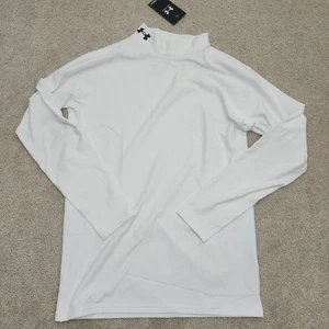 Under Armour Men 2XL UA ColdGear OG Mock Neck Compression Longsleeve White - Picture 1 of 10