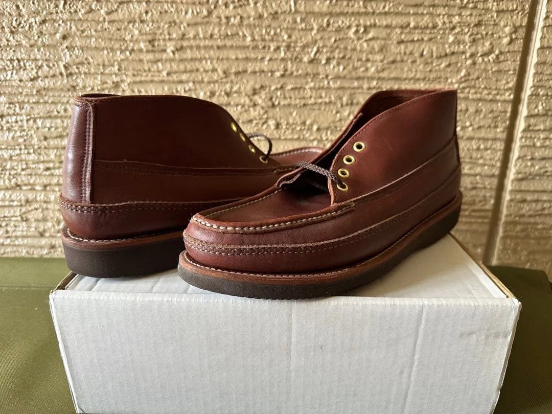 Russell Moccasin バーガンディー 7D Rose Anvil X Russell 7 Layer Beefy Boot – Russell Moccasin