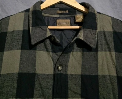 Chaqueta St Johns Bay Para Hombres 4XLT TALL Acolchada Forrada Franela Camisa Cazadora Bolsillos Foto 1 de 4