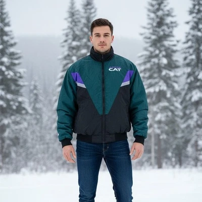 Chaqueta Arctic Cat Phanter Para Hombre Talla XL Cremallera Completa Verde Negro Púrpura Moto de Nieve Foto 1 de 4