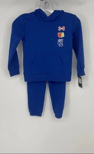 Under Armour Boys Blue Pullover Hoodie And Jogger Pants 2-Piece Set Size 5 - Picture 1 of 6