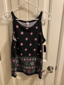 Neu mit Etikett No Boundaries XL Junior Tanktop schwarz pink Elefanten 15 17 Shirt - Bild 1 von 8