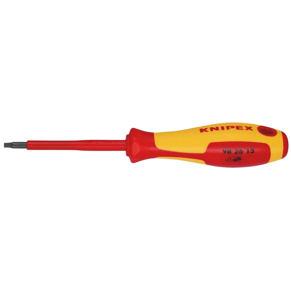 KNIPEX VDE Insulated Torx Screwdriver TX15 x 80mm Anti Roll Handle 34659 - Image 1 of 1