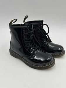 Botas de combate Dr Doc Martens juveniles talla 11 charol negro EE. UU. 1460J - Imagen 1 de 9