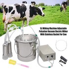 5 Liter Elektrische Melkmaschine Vakuumpumpe Edelstahl Kuh Ziege Melker Sätze
