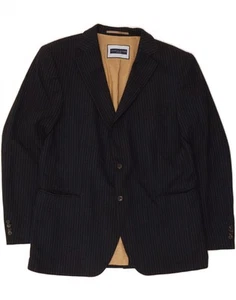 TOMMY HILFIGER Mens 2 Button Blazer Jacket IT 54 2XL Navy Blue Pinstripe CB01 - Picture 1 of 4
