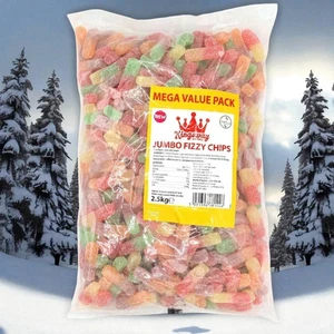 Kingsway FIZZY CHIPS - Dulces de JALEA AGRIA VEGANA a granel - Mega bolsa de fiesta ELIGE Y MEZCLA - Imagen 1 de 7