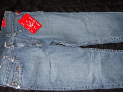 NEW True Religion Men's Ricky Relaxed Straight Guru Denim Blue Jeans Size 34/30 - Image 1 of 4